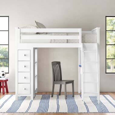 Wayfair white loft store bed